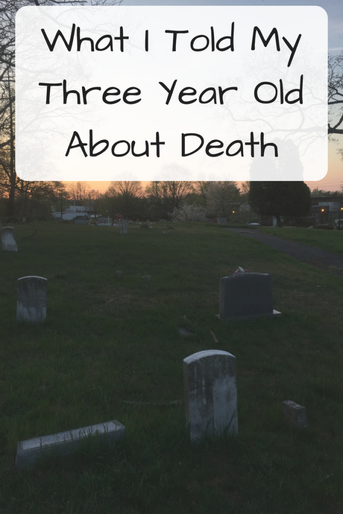 What I Told My Three Year Old About Death (Photo: Gravestones in grass at sunset)