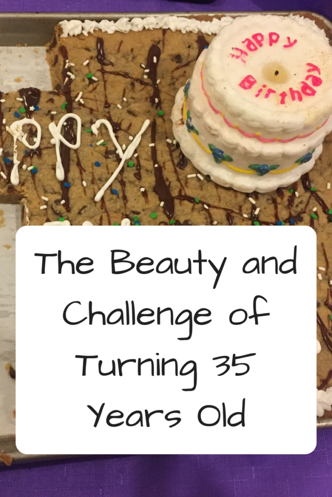 The Beauty and Challenge of Turning 35 Years Old (Photo: Cookie cake with a birthday cake candle)