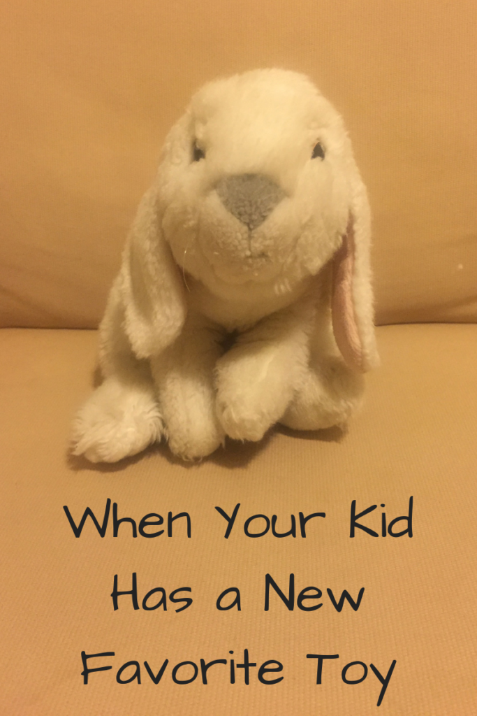 When Your Kid Has a New Favorite Toy (Photo: White stuffed bunny)