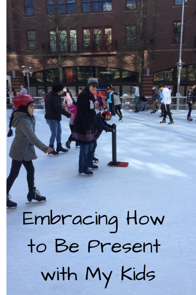 Embracing How to Be Present with My Kids (Photo: People ice skating)