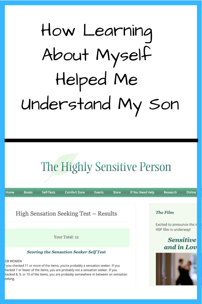 How Learning About Myself Helped Me Understand My Son (Photo: Screenshot of results of the sensation seeker test from the Highly Sensitive Person website)