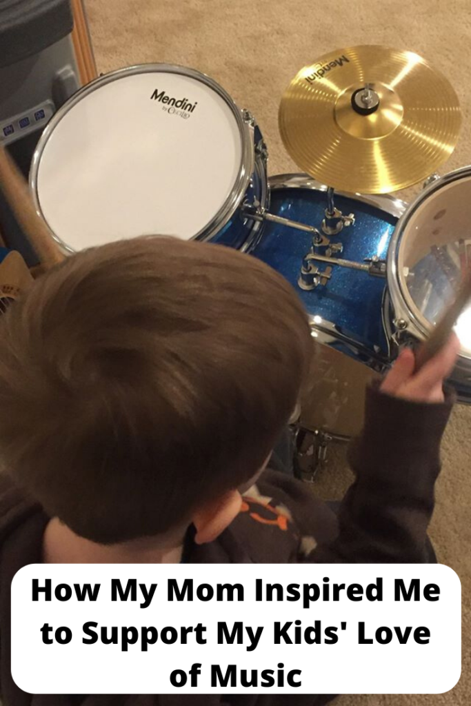 How My Mom Inspired Me to Support My Kids' Love of Music (Photo: Child playing a drum set)