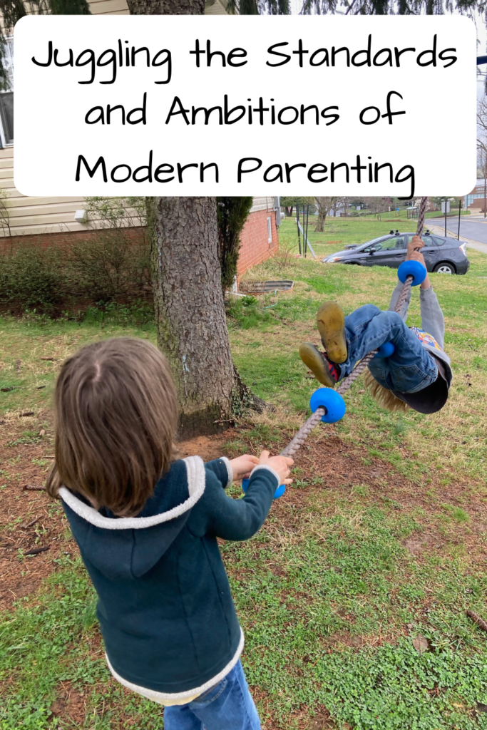 Juggling the Standards and Ambitions of Modern Parenting (Photo of a kid pulling a rope with another kid holding on to it)